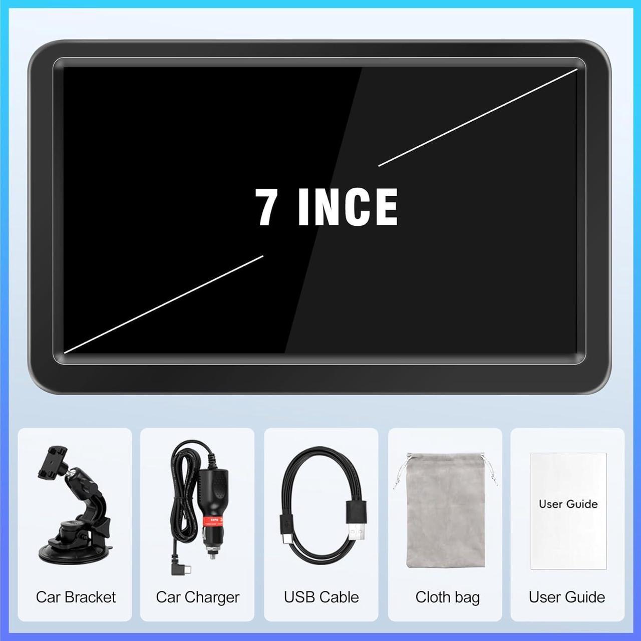Alt view image 7 of 7 - GPS Navigator for Car, Truck GPS Navigation System, 7 inch 256M+16GB Touch Screen Sat Nav Trucker Vehicle GPS Unit, Voice Turn Direction Guidance, Speed Warning, North America Map Lifetime Free Update