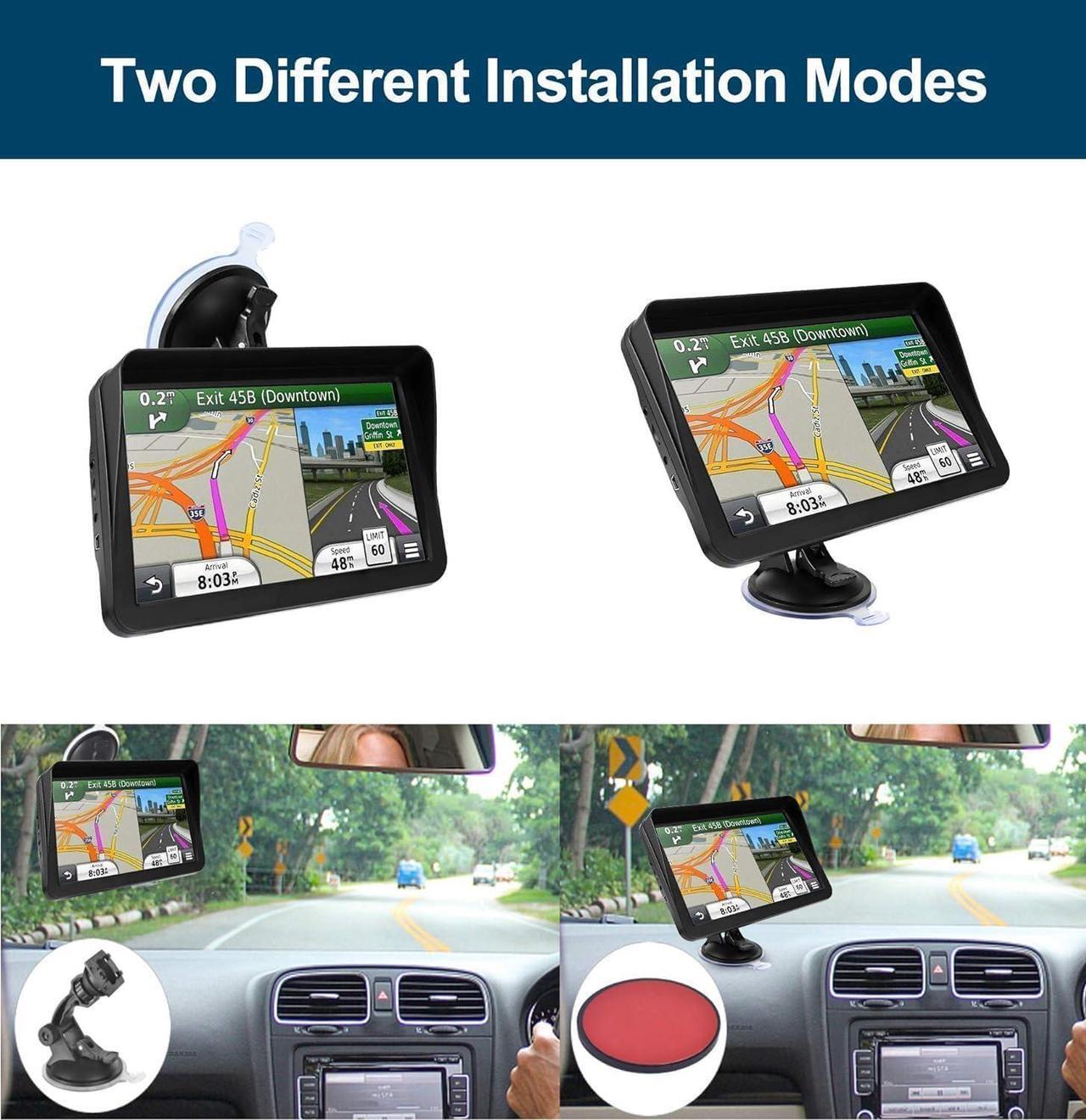 Alt view image 5 of 6 - GPS Navigation for Car, Latest 2024 Map,9 inch Touch Screen Real Voice Spoken Turn-by-Turn Direction Reminding Navigation System for Cars, Vehicle GPS Satellite Navigator with(Free Lifetime Updates)