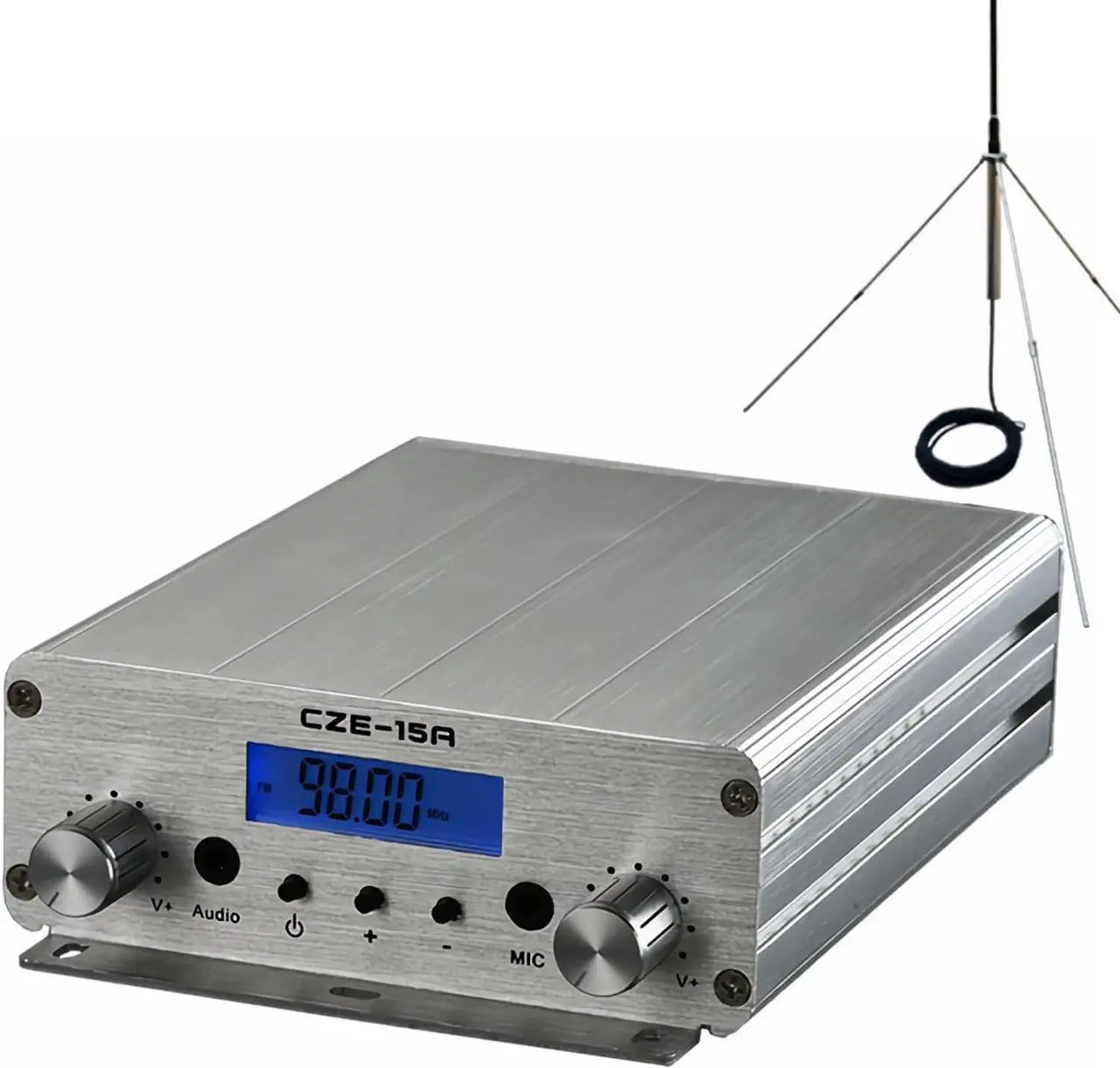 Main image of 15W FM Transmitter Kit, Radio Broadcast Transmitter Long Range for Church, Radio Station, Home