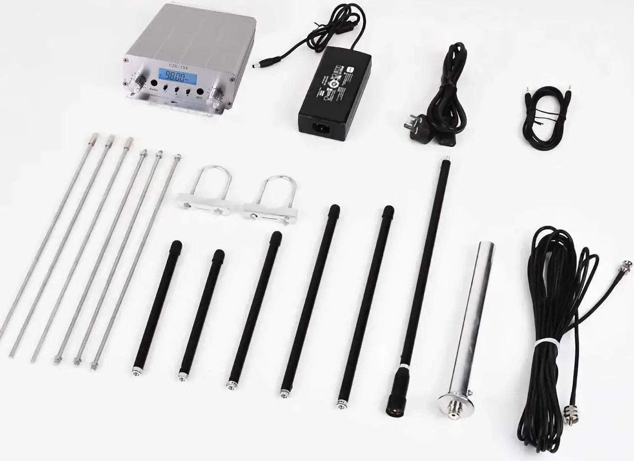 Alt view image 2 of 2 - 15W FM Transmitter Kit, Radio Broadcast Transmitter Long Range for Church, Radio Station, Home