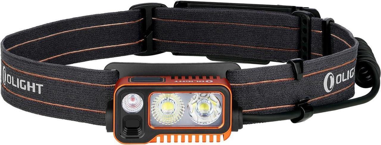 Main image of Array 2 Pro 1500 Lumens Headlamp with Red Light Option, Powered by USB-C Rechargeable LED Headlight with Motion Sensor for Outdoors, Camping, Running, Working (Orange)