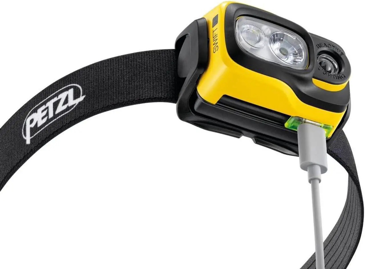 Alt view image 4 of 5 - Swift RL - Head Flashlight, 1100 LUMENS, Recharge, Black and Yellow