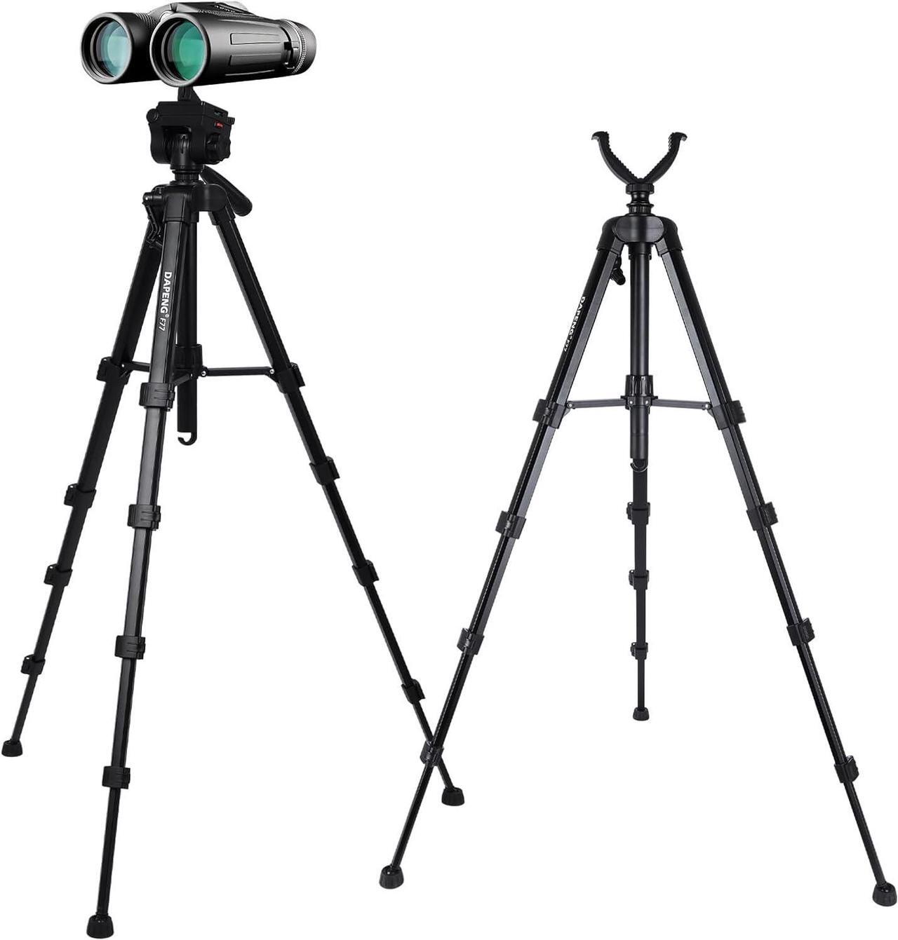 Main image of 70" Binocular Tripod with Adapter,Shooting Tripod Hunting Rest V Yoke Stand,Compatible with Spotting Scope/Monocular/Astronomical Telescope/DSLR Camera/Phone/Projector