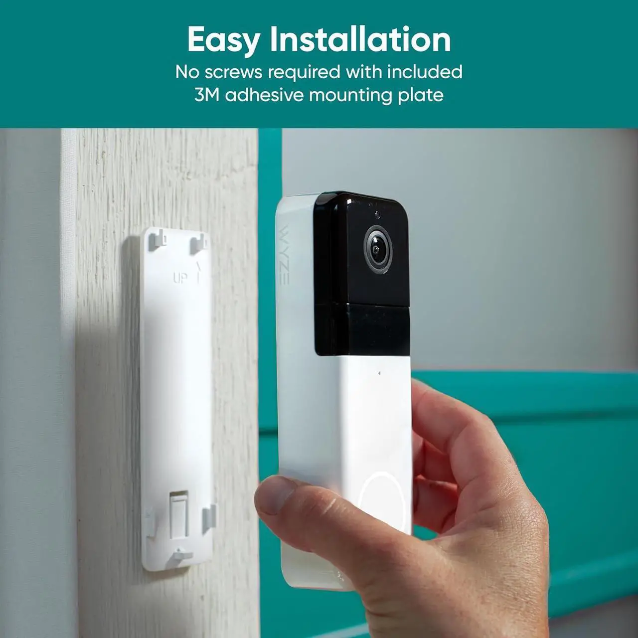Alt view image 6 of 7 - Wyze Wireless Video Doorbell Pro (Chime Included), 1440 HD Video, 1:1 Aspect Ratio: 1:1 Head-to-Toe View, 2-Way Audio, Night Vision