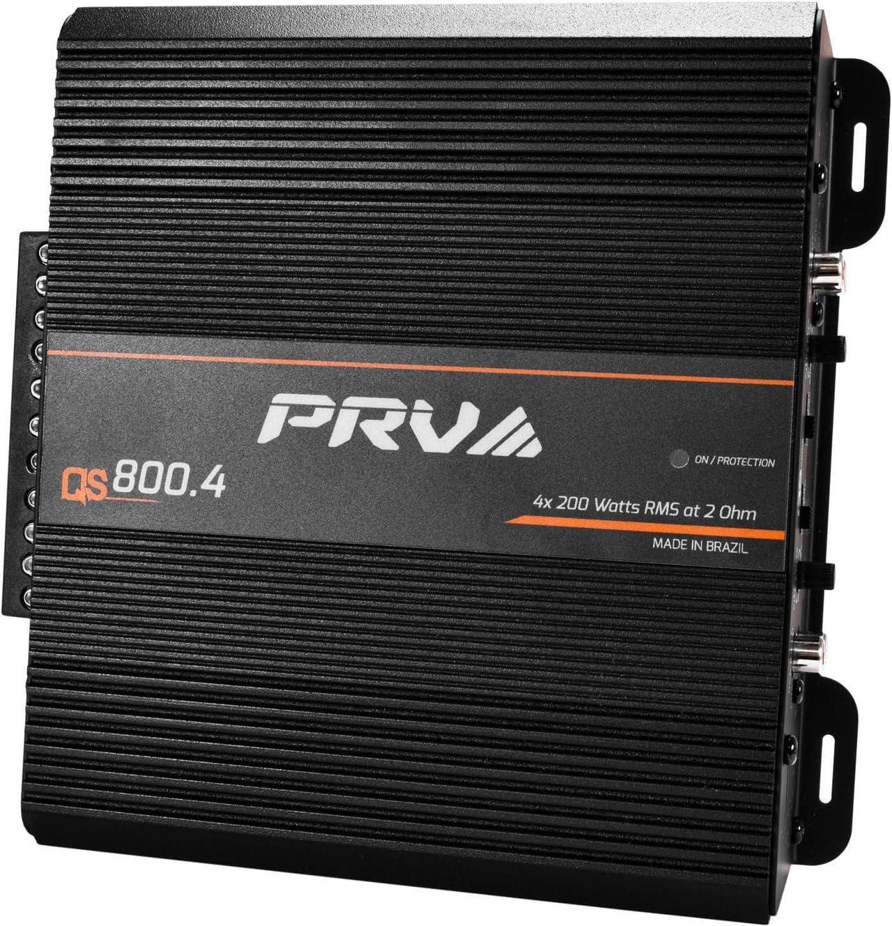 Main image of QS800.4 2 Ohm Compact 4 Channel Car Audio Amplifier 4 x 220 Watts RMS at 2 Ohm - 800 Watt Amp High Power Stereo 12 volts Amp Class D Full Range Bridgeable