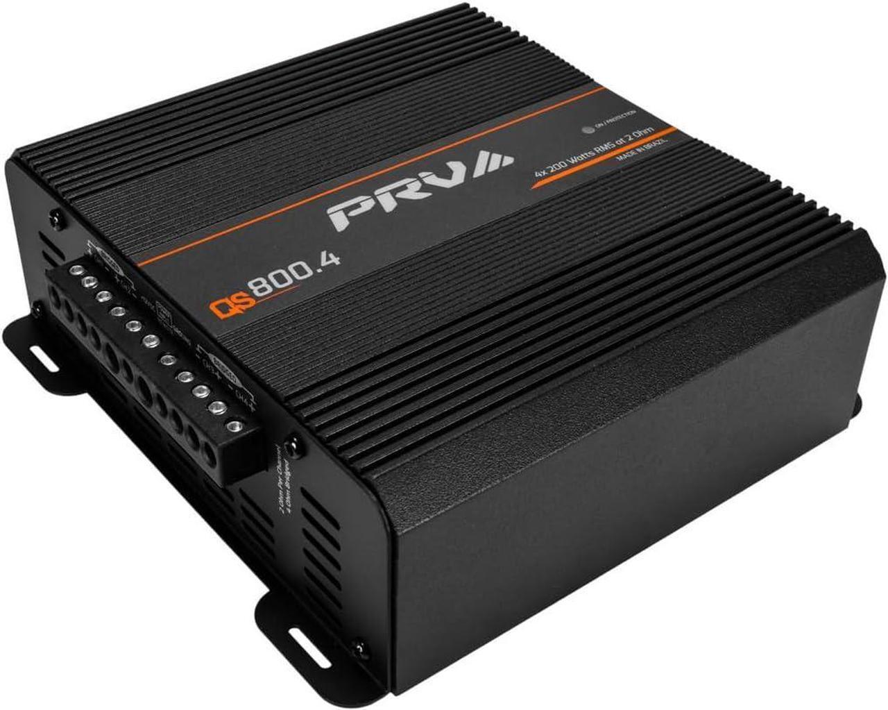 Alt view image 3 of 7 - QS800.4 2 Ohm Compact 4 Channel Car Audio Amplifier 4 x 220 Watts RMS at 2 Ohm - 800 Watt Amp High Power Stereo 12 volts Amp Class D Full Range Bridgeable