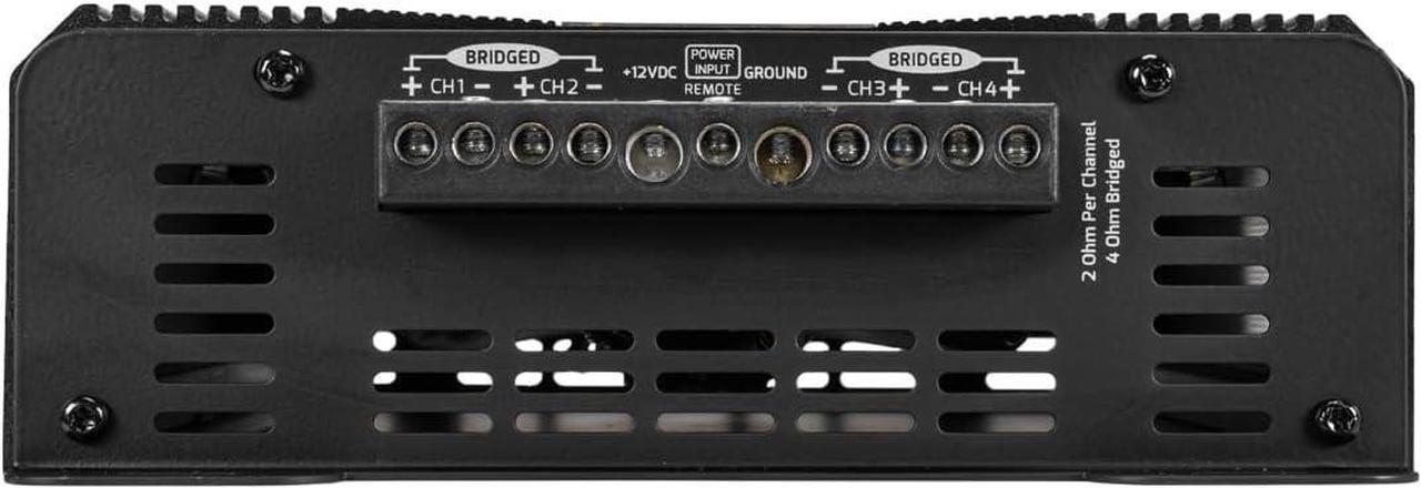 Alt view image 5 of 7 - QS800.4 2 Ohm Compact 4 Channel Car Audio Amplifier 4 x 220 Watts RMS at 2 Ohm - 800 Watt Amp High Power Stereo 12 volts Amp Class D Full Range Bridgeable