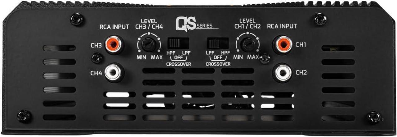 Alt view image 6 of 7 - QS800.4 2 Ohm Compact 4 Channel Car Audio Amplifier 4 x 220 Watts RMS at 2 Ohm - 800 Watt Amp High Power Stereo 12 volts Amp Class D Full Range Bridgeable