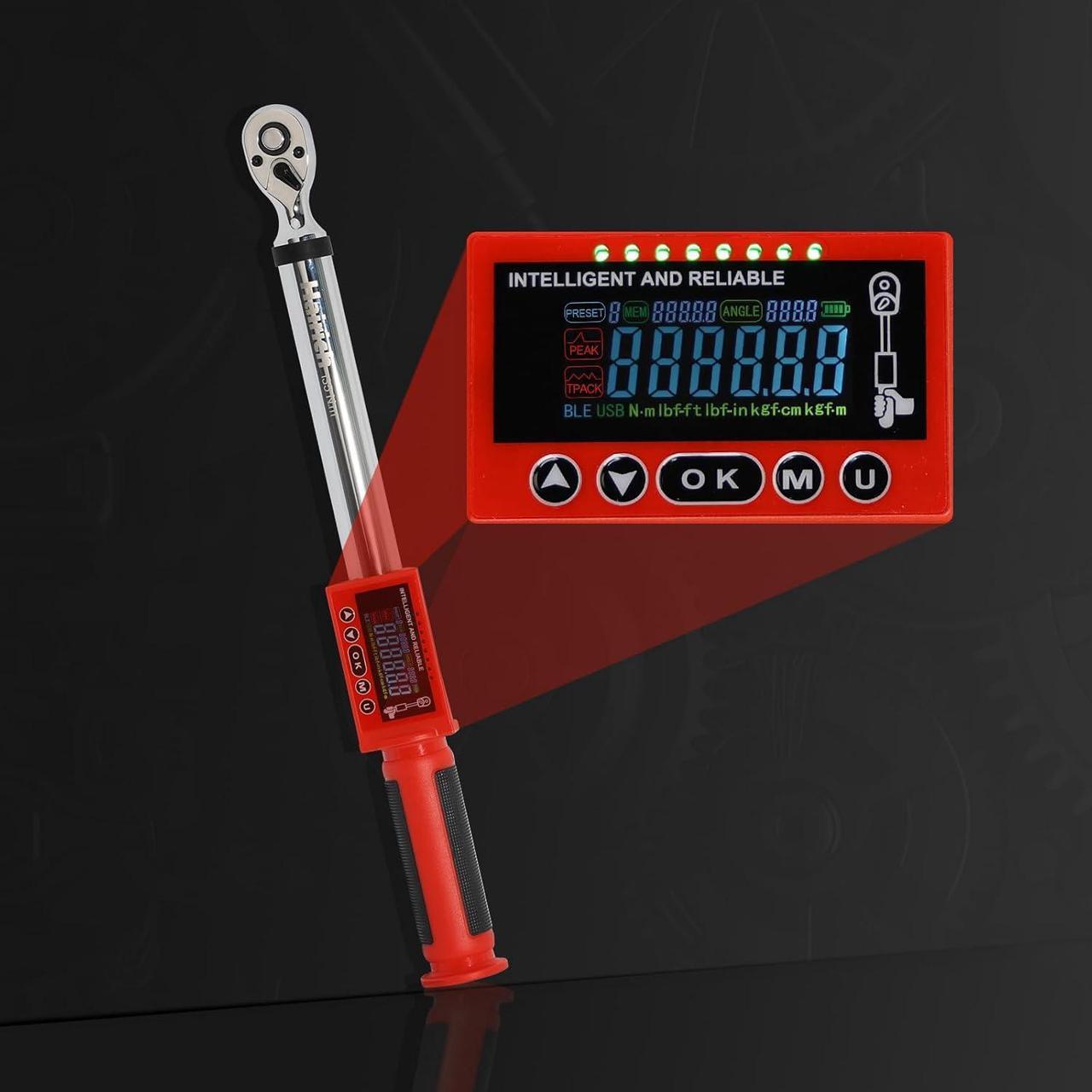 Alt view image 5 of 6 - Digital Torque Wrench 3 8 Drive, 5-100FT-LB/0-135N.M, Torque Range Accurate to ±2%,Electric Torque Wrench with Buzzer and LED Flash Notification for Bike/Motorcycle/Auto Repair