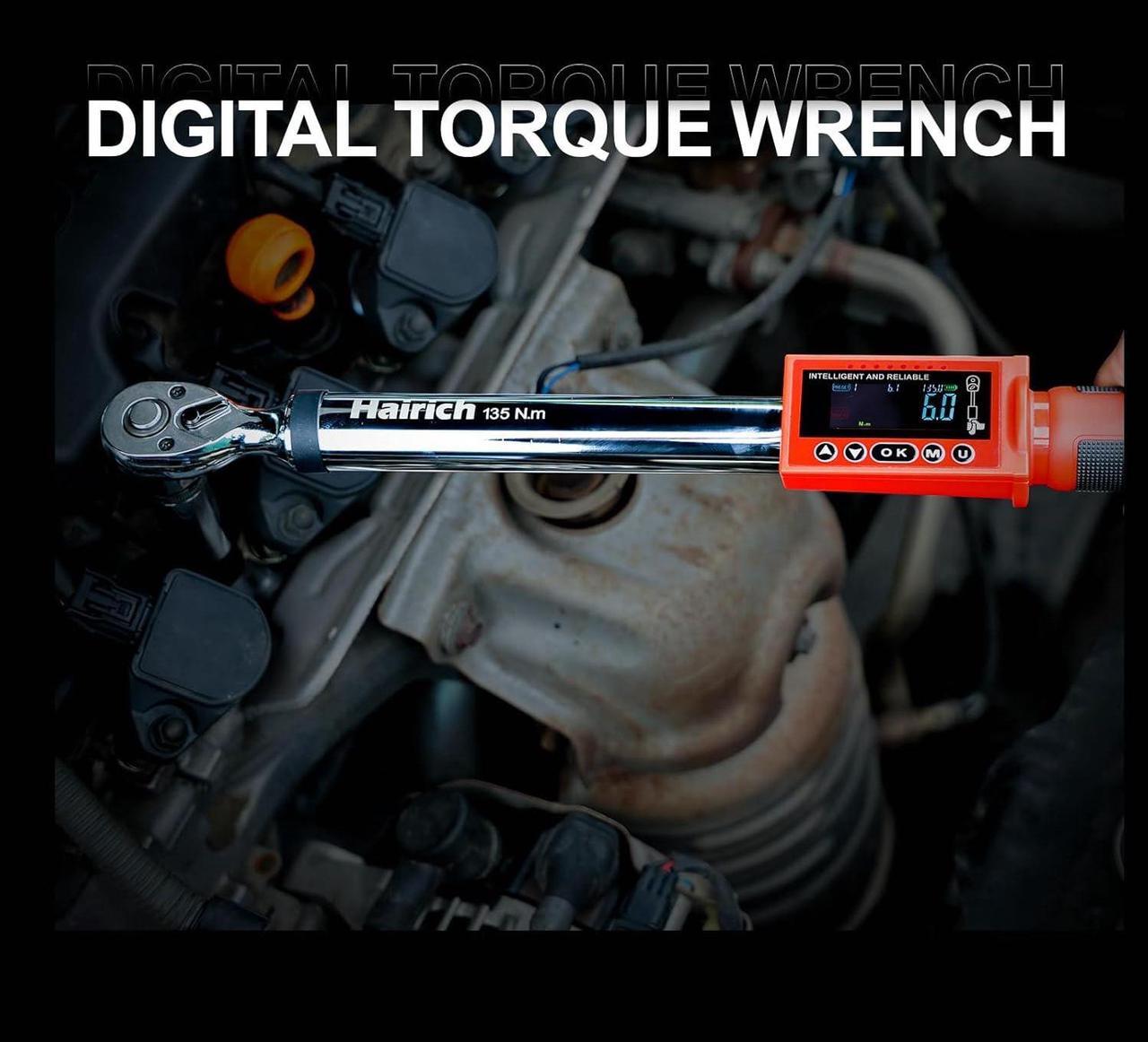 Alt view image 6 of 6 - Digital Torque Wrench 3 8 Drive, 5-100FT-LB/0-135N.M, Torque Range Accurate to ±2%,Electric Torque Wrench with Buzzer and LED Flash Notification for Bike/Motorcycle/Auto Repair