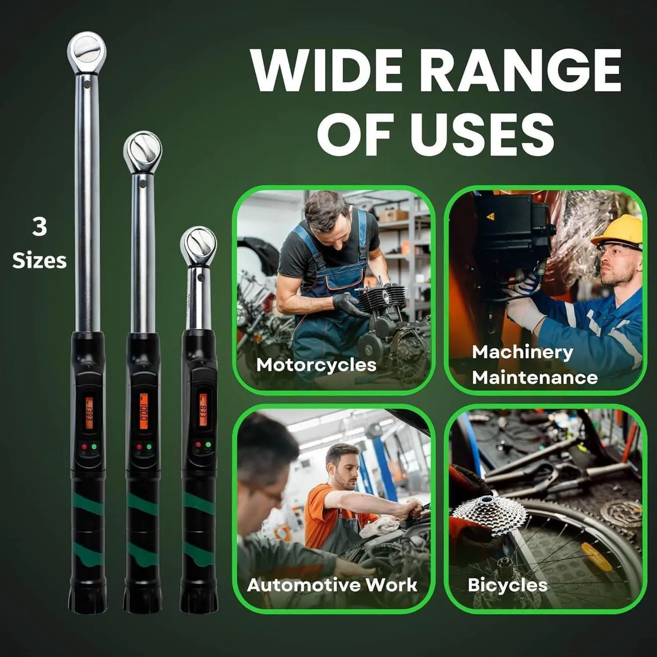 Alt view image 2 of 7 - Precision Torque Wrench 1/2 Drive - Digital Scale Torque Wrench 25-250 ft-lb, Click-Style Electronic Torque Wrench for Tire Wrench, Essential Addition to your Torque Wrench Set