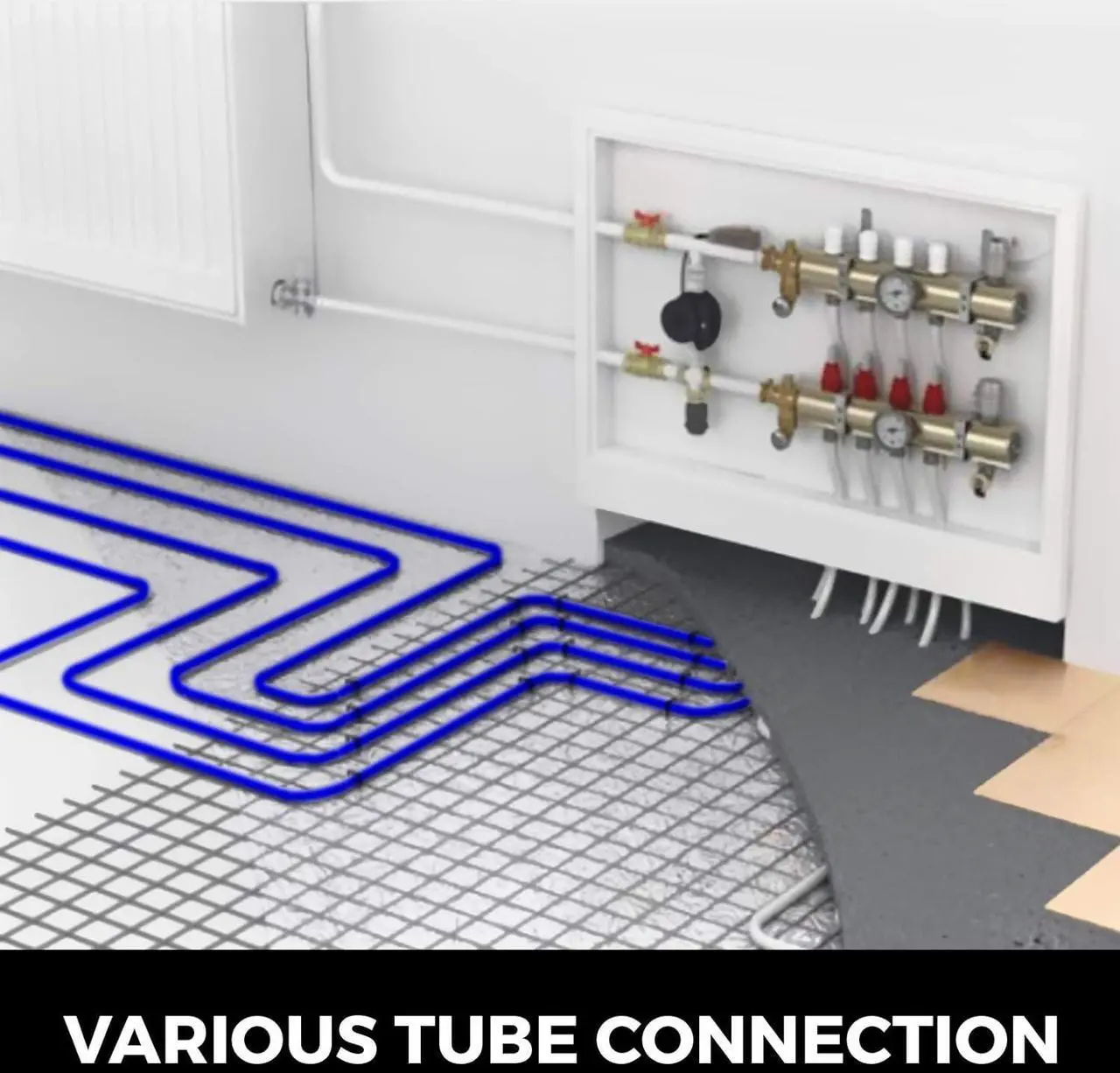 Alt view image 5 of 7 - Oxygen Non-Barrier PEX Tubing 300 Ft Blue 3/4 Inch PEX Pipe Radiant Heat Floor EVOH Pex-B Heat Durable Plumbing Flexible for Residential Commercial Heating Plumbing