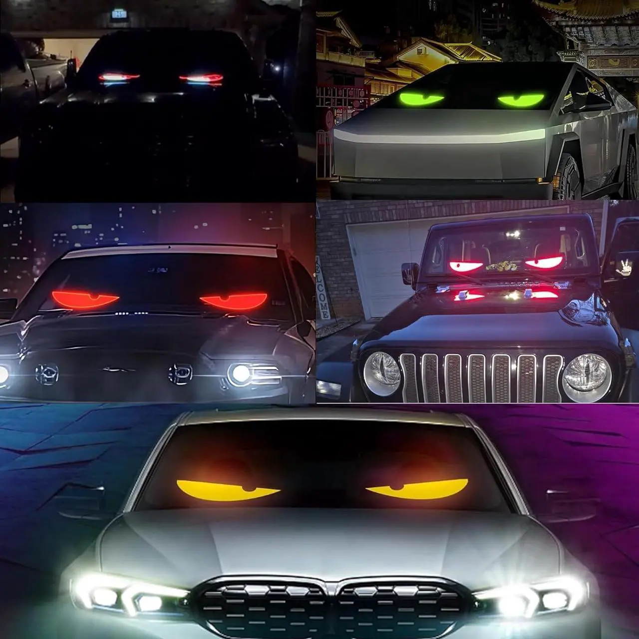 Alt view image 7 of 7 - Super RGB Programmable LED Sign, 23"x5" Scrolling Big Flexible LED Matrix Panel, Smart APP Control Custom Text Pattern Animation, LED Digital Display Eye LED Sceen Lights for Car Window Store Decor