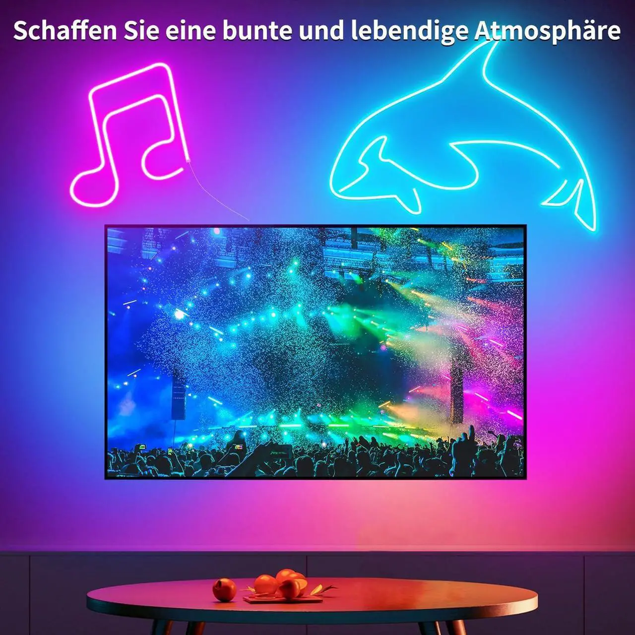 Alt view image 3 of 7 - Led Rope Lights,132FT RGB LED Strip Lights, App Control/IR Remote,Outdoor IP65 Waterproof, Music Syncing, Flexible DIY Design led Lights for Bedroom, Gaming, Party, Christmas Décor