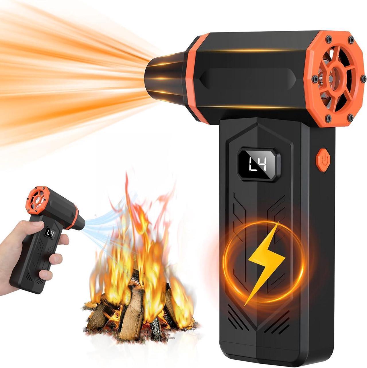 Main image of Compressed Air Duster, 350,000RPM Jet Dry Blower with LED Display and Light, 4-Gear Adjustable Mini Air Broom,Turbo Fan for Keyboard, PC, Car and Home,Electric Air Duster Replace Compressed Air Can
