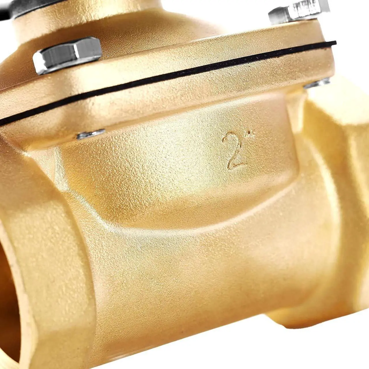 Alt view image 4 of 7 - Brass Electric Solenoid Valve 2" AC110V (NPT, Normally Closed)
