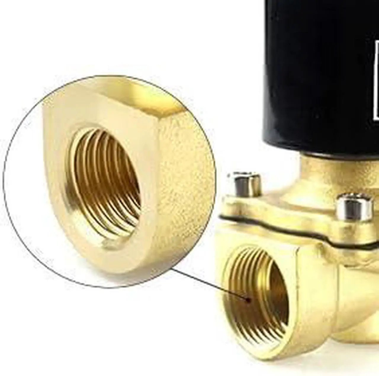 Alt view image 5 of 7 - Brass Electric Solenoid Valve 2" AC110V (NPT, Normally Closed)