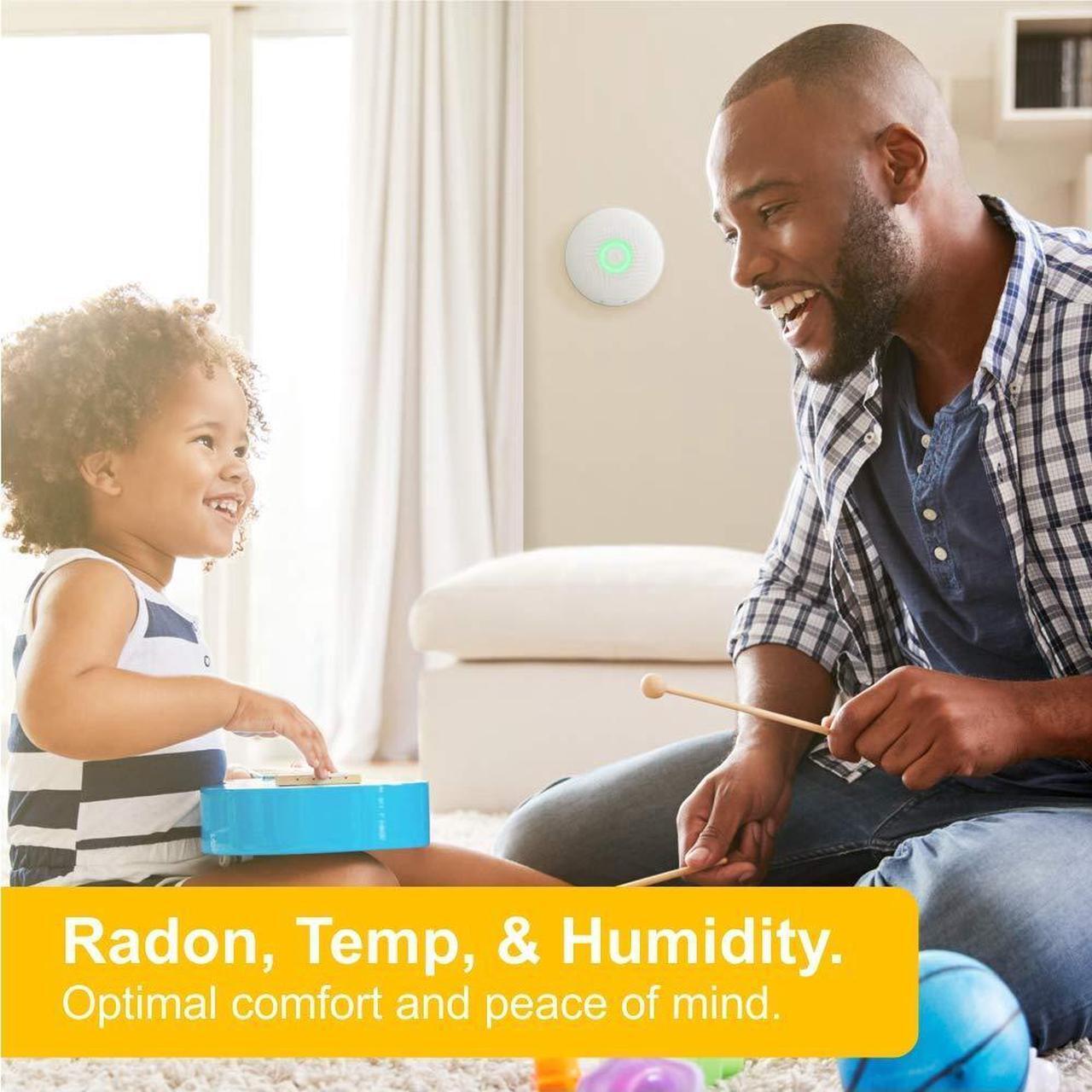 Alt view image 5 of 7 - 2950 Wave Radon - Smart Radon Detector with Humidity & Temperature Sensor  Easy-to-Use  Accurate  No Lab Fees  Battery Operated - Free App
