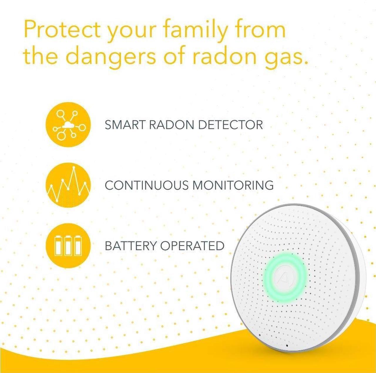 Alt view image 6 of 7 - 2950 Wave Radon - Smart Radon Detector with Humidity & Temperature Sensor  Easy-to-Use  Accurate  No Lab Fees  Battery Operated - Free App