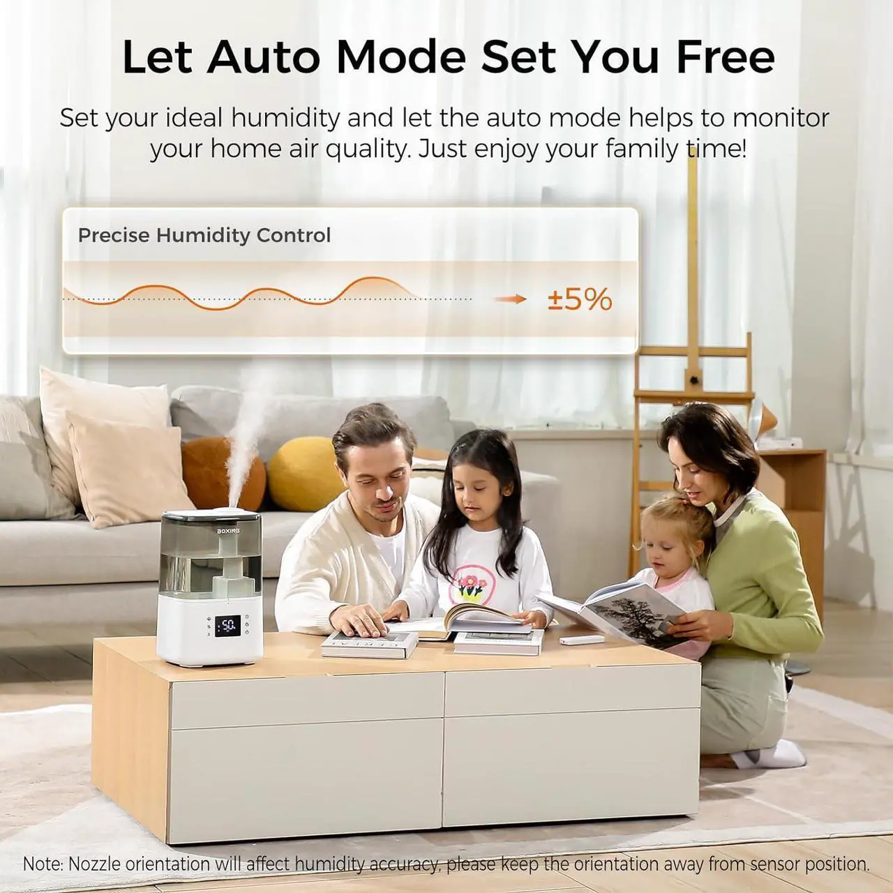 Alt view image 3 of 7 - Warm and Cool Mist Humidifiers for Bedroom Large Room Home, Air Humidifier with Remote, Top Fill Ultrasonic Diffuser Humidifier with humidistat,Quiet Sleep Bedside Nightstand,Timer,Filter,4.5L