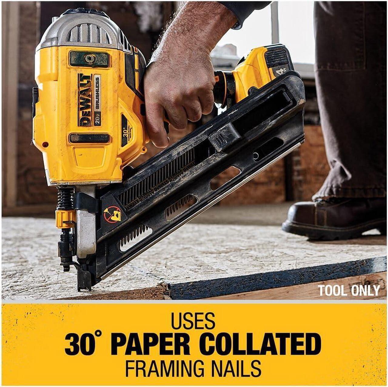 Alt view image 5 of 7 - 20V MAX XR Framing Nailer, Dual Speed, Bare Tool Only (DCN692B)