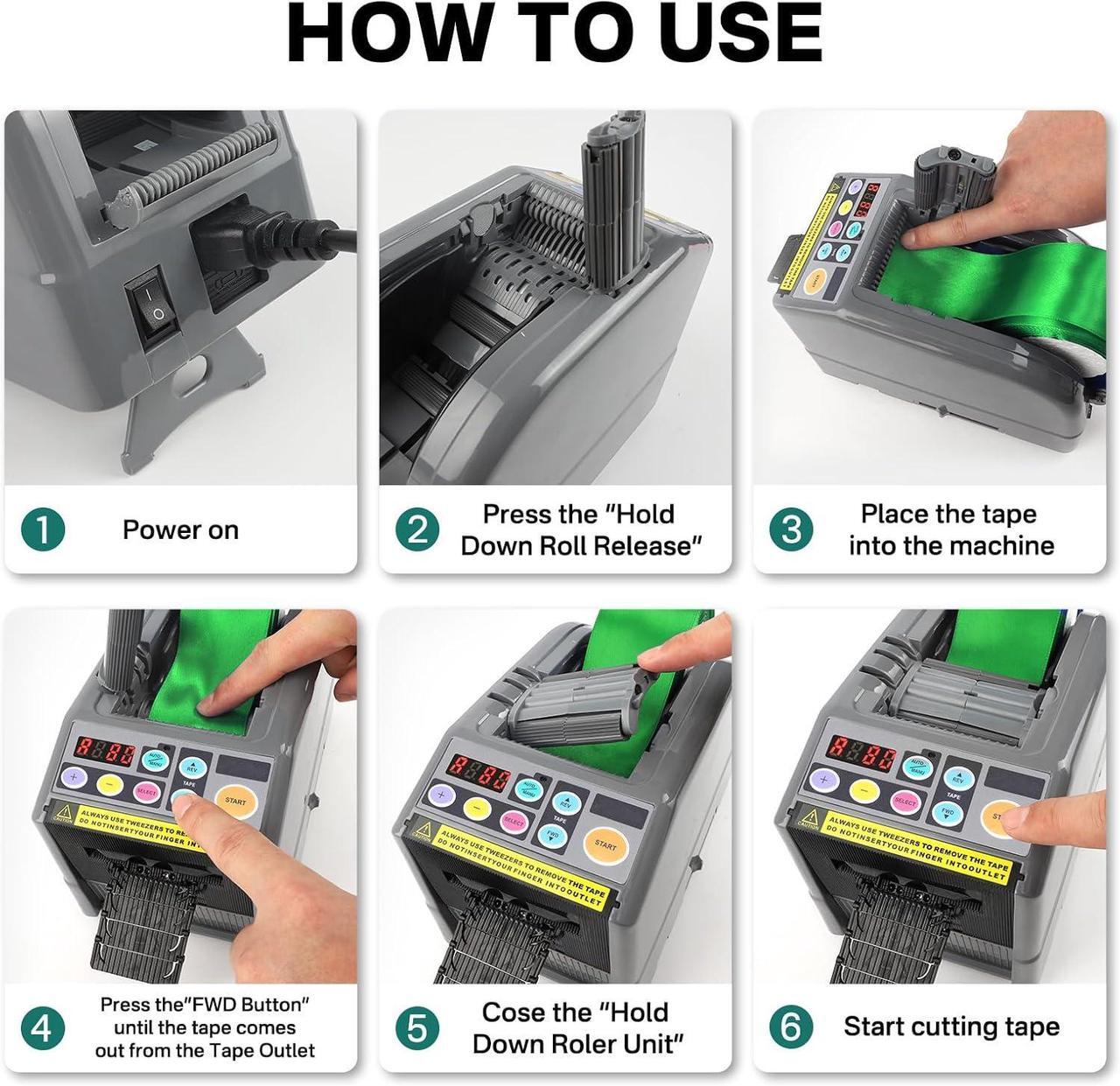 Alt view image 4 of 7 - Cutting Machine, Advanced Automatic Electric Tape Dispenser, 999mm Max Cut Length, Manual & Auto Modes, for Business, Schools, Restaurants, Factories, Warehouses & Home Use