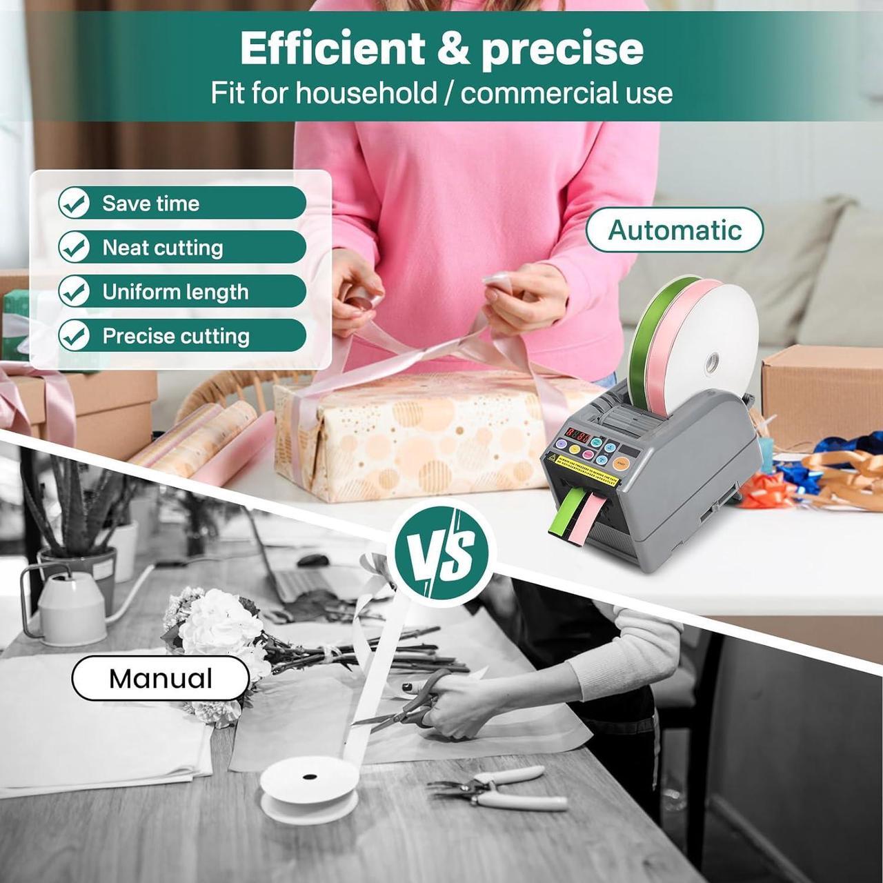 Alt view image 5 of 7 - Cutting Machine, Advanced Automatic Electric Tape Dispenser, 999mm Max Cut Length, Manual & Auto Modes, for Business, Schools, Restaurants, Factories, Warehouses & Home Use