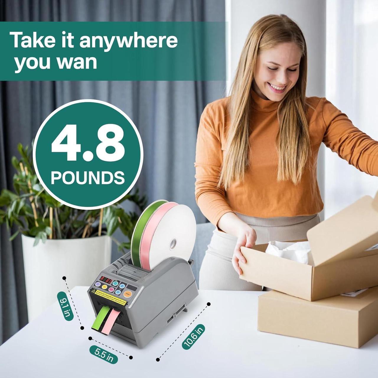 Alt view image 7 of 7 - Cutting Machine, Advanced Automatic Electric Tape Dispenser, 999mm Max Cut Length, Manual & Auto Modes, for Business, Schools, Restaurants, Factories, Warehouses & Home Use