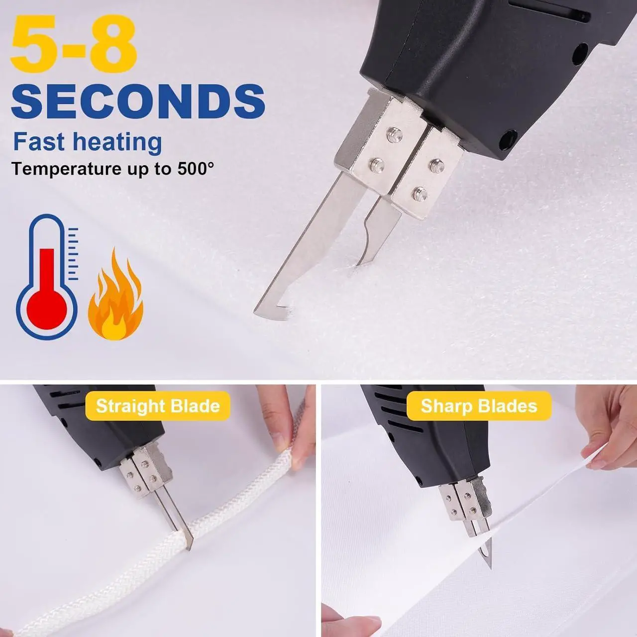 Alt view image 4 of 6 - Foam Cutter Electric 80W Hot Knife Styrofoam Cutter Foam Cutting Tool Air Cooled Hot Knife Foam Cutter 110-120V for EPS, XPS, KT Board, Sponge,Canvas, Synthetic fabric, Cloth, Rope, Cord