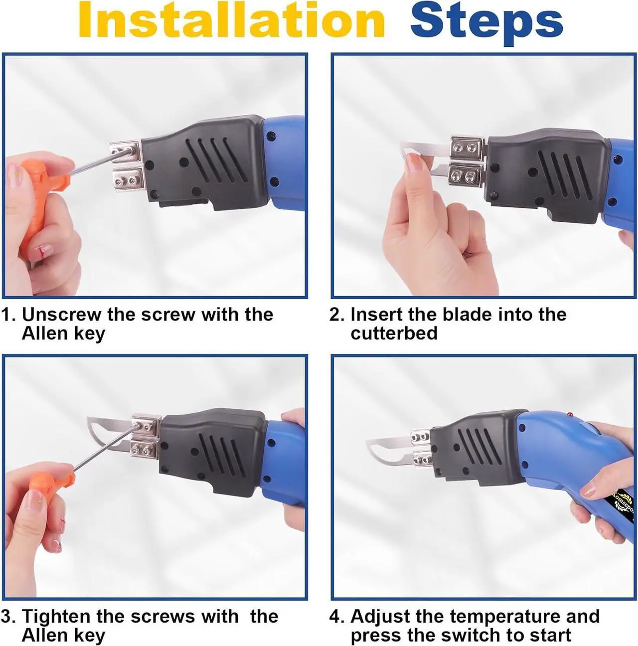 Alt view image 5 of 6 - Foam Cutter Electric 80W Hot Knife Styrofoam Cutter Foam Cutting Tool Air Cooled Hot Knife Foam Cutter 110-120V for EPS, XPS, KT Board, Sponge,Canvas, Synthetic fabric, Cloth, Rope, Cord