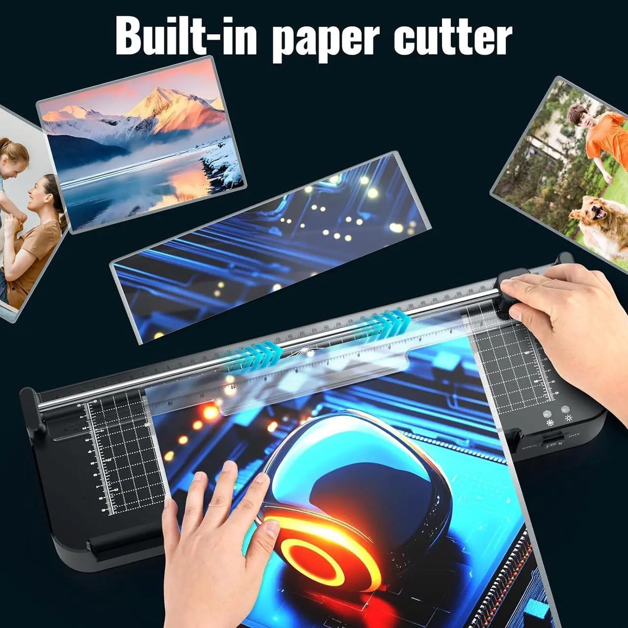 Alt view image 6 of 7 - Laminator 13 Inch Wide with Laminating Sheets 50pcs, Hot and Cold Laminator Machine with Paper Trimmer, Thermal Laminator 11x17 for A3 A4 A5 A6 with Corner Rounder for Home Office School Use
