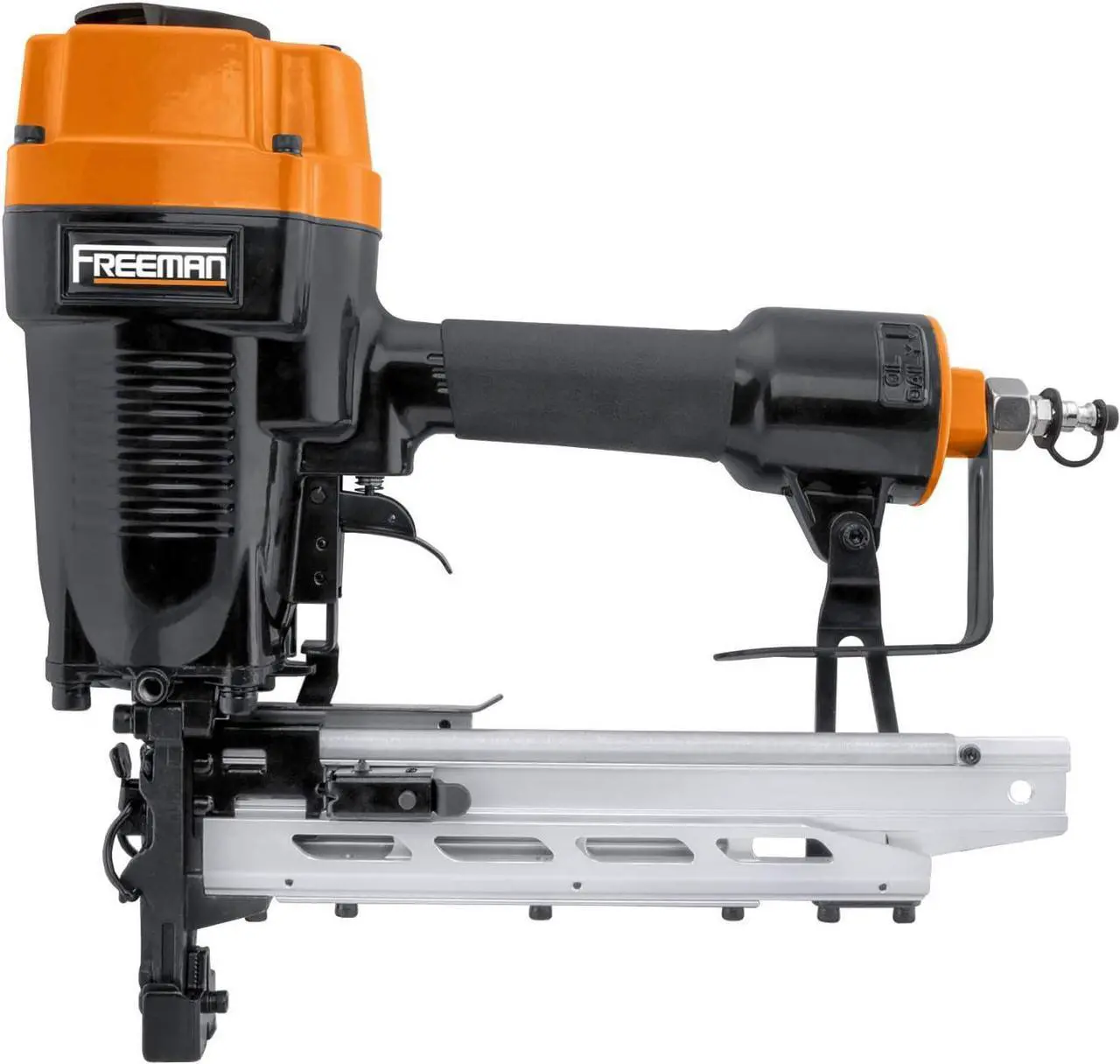 Alt view image 2 of 7 - PFS9 Pneumatic 9-Gauge 2" Fencing Stapler with T-Handle, Adjustable Metal Belt Hook, and Case