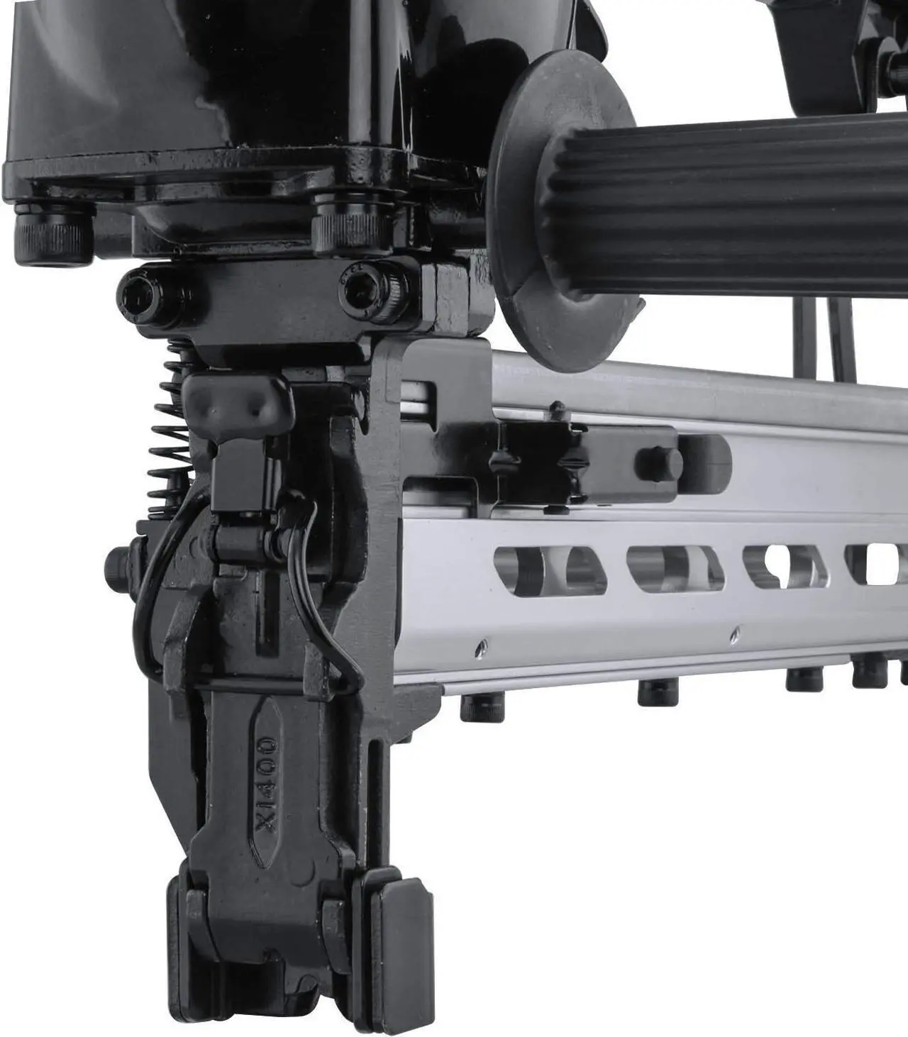 Alt view image 3 of 7 - PFS9 Pneumatic 9-Gauge 2" Fencing Stapler with T-Handle, Adjustable Metal Belt Hook, and Case