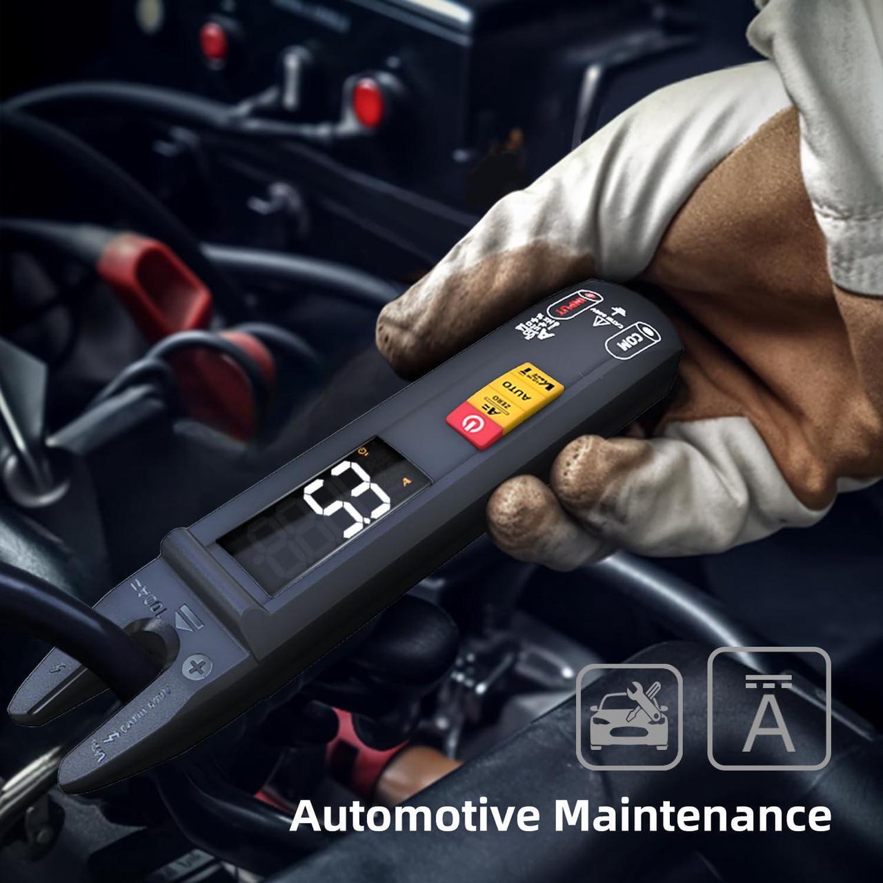 Alt view image 2 of 7 - Open Jaw Digital Multimeter DC AC Current Clamp Meter, Rechargeable with Smart Mode, Measures Capacitance Diode Duty Cycle Amp Resistance Hz Continuity V-Alert Live Check Environment Temperature