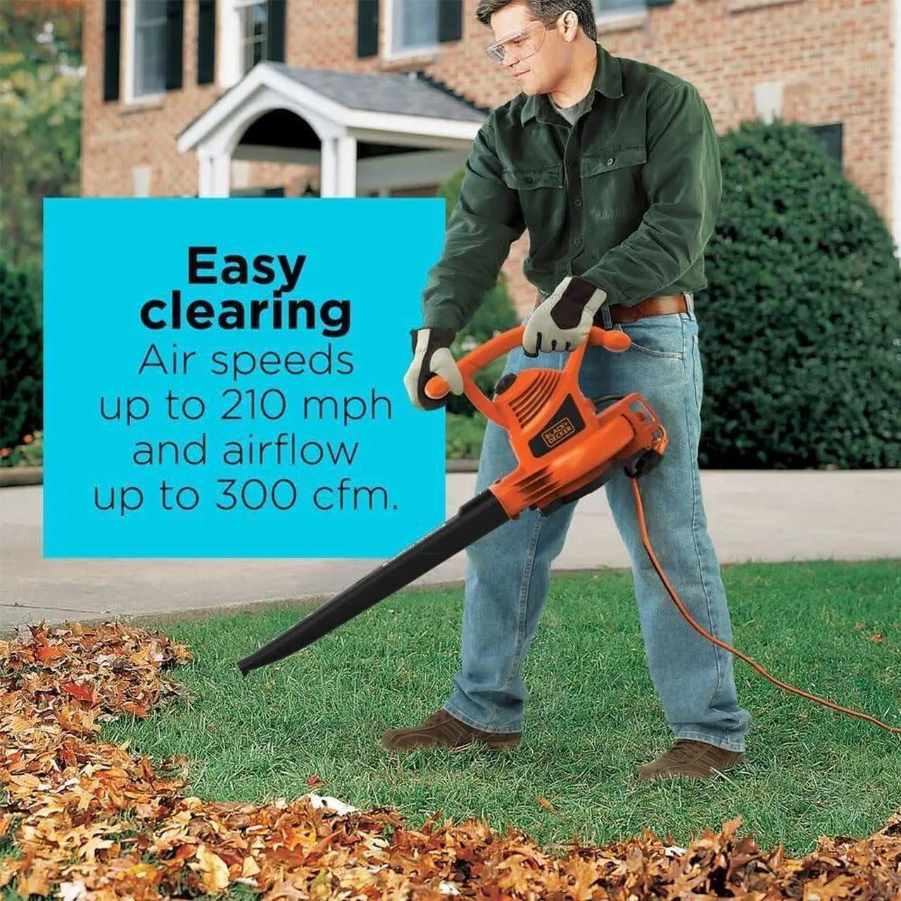 Alt view image 4 of 7 - 3-in-1 Electric Leaf Blower, Leaf Vacuum, Mulcher, 12-Amp (BV3100)