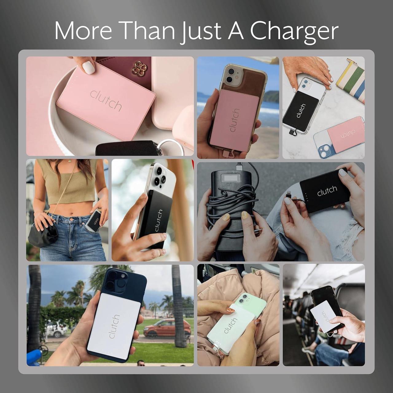 Alt view image 7 of 7 - USB-C Portable Charger - Compatible with iPhone 15, 16 & Android Devices - Power Bank Magnetic Battery - TSA Travel Approved - USB Rechargeable - Built-in Cable - 5000 mAh - 3.7oz - Black