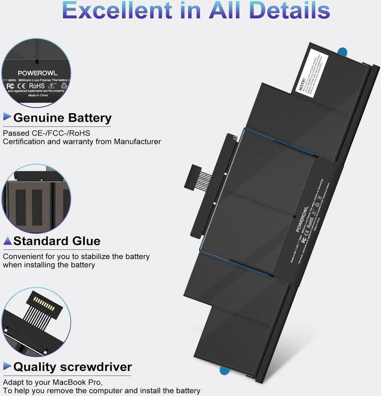 Alt view image 3 of 6 - NEW  A1494 MacBook Pro 15" A1494 Battery Retina A1398 Late2014 2013