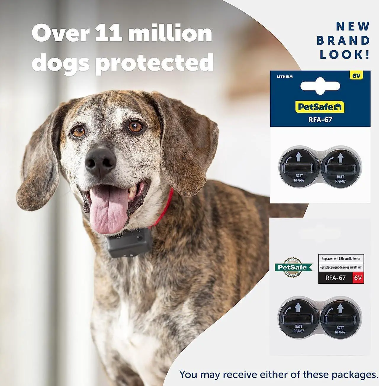Alt view image 2 of 6 - PetSafe RFA-67 6 Volt Replacement Batteries - 2 Pack - Compatible with PetSafe 6V Lithium Battery-Operated Pet Products and Specific Dog Receiver Collars - RFA-67D-11, Black