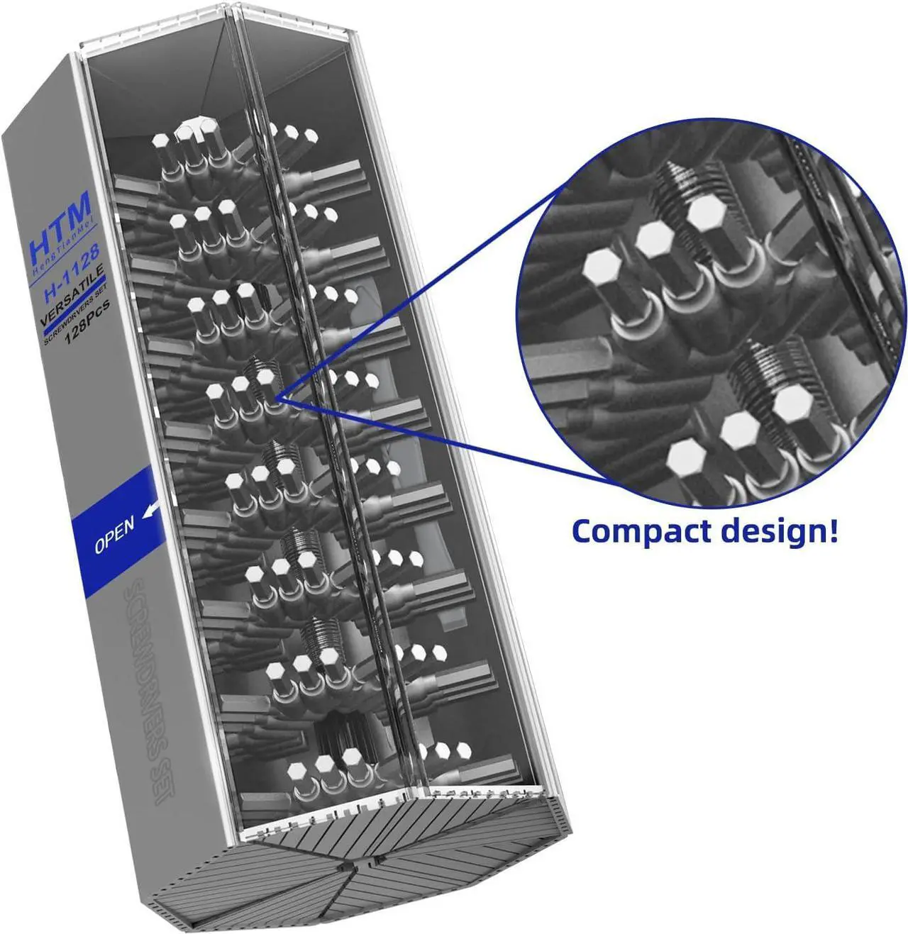 Alt view image 6 of 6 - 128-Piece Precision Magnetic Screwdriver Set with Collapse Case,120Bits Phillips Flathead Torx T5 T6 T8 T9, Triwing Y00, etc, Tool Kit for Computer, Laptop iPhone, Nintendo, Electronic, Pc