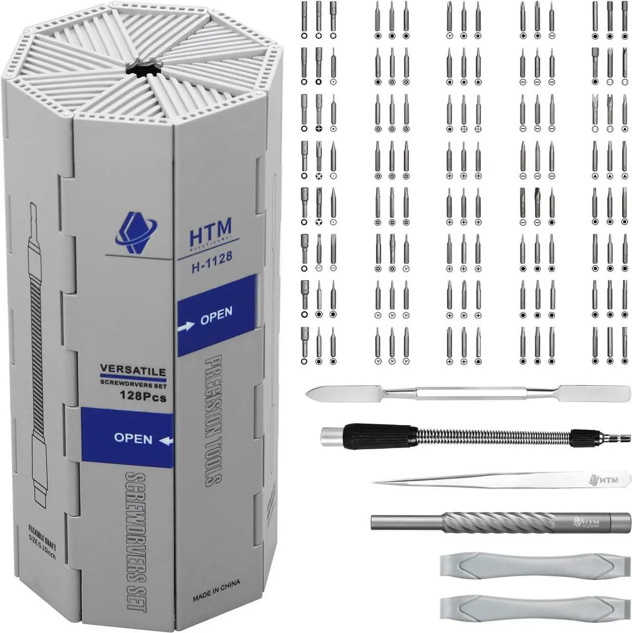 Main image of 128-Piece Precision Magnetic Screwdriver Set with Collapse Case,120Bits Phillips Flathead Torx T5 T6 T8 T9, Triwing Y00, etc, Tool Kit for Computer, Laptop iPhone, Nintendo, Electronic, Pc