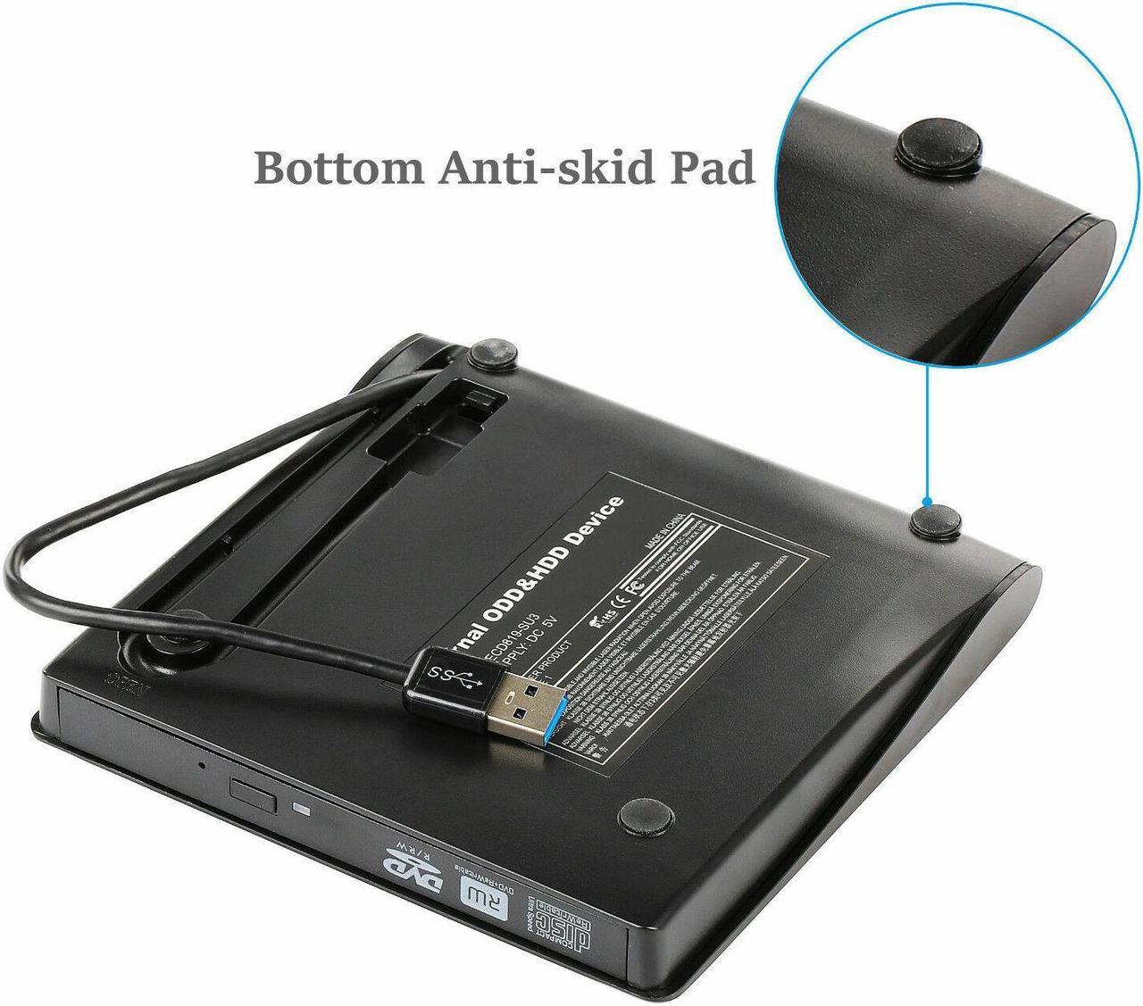 Alt view image 3 of 7 - External Portable CD/DVD Drive Slim USB 3.0 Re-Writer Burner Reader RW Drive