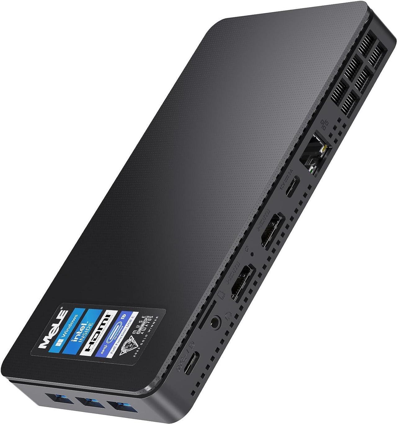Main image of MeLE Slim Mini PC Overclock3C Windows 11 Pro,N5095 8GB RAM 256GB Micro Computer,Small Desktop for Industrial IOT Business Dual 4K HDMI Full Function USB-C WiFi 6 Gigabit Ethernet BT5.2