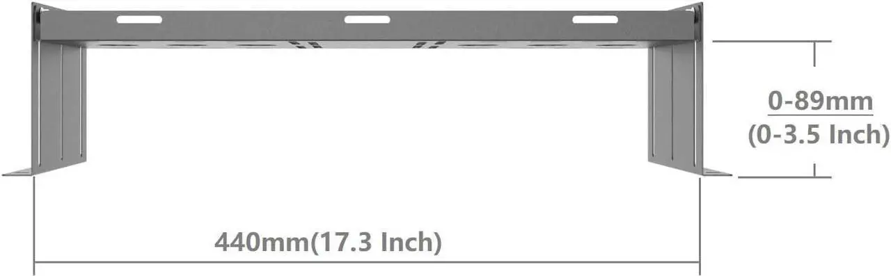 Alt view image 6 of 7 - 4U Universal VESA LCD Monitor Mounting Bracket for 19 inches Server Rack or Cabinet, Black (MMB)