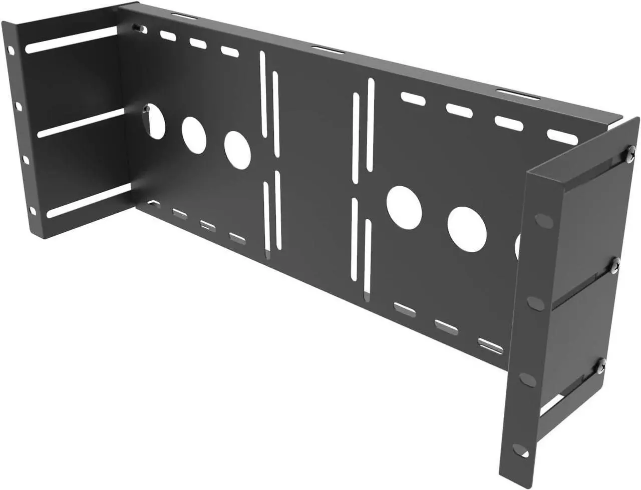 Alt view image 3 of 7 - 4U Universal VESA LCD Monitor Mounting Bracket for 19 inches Server Rack or Cabinet, Black (MMB)