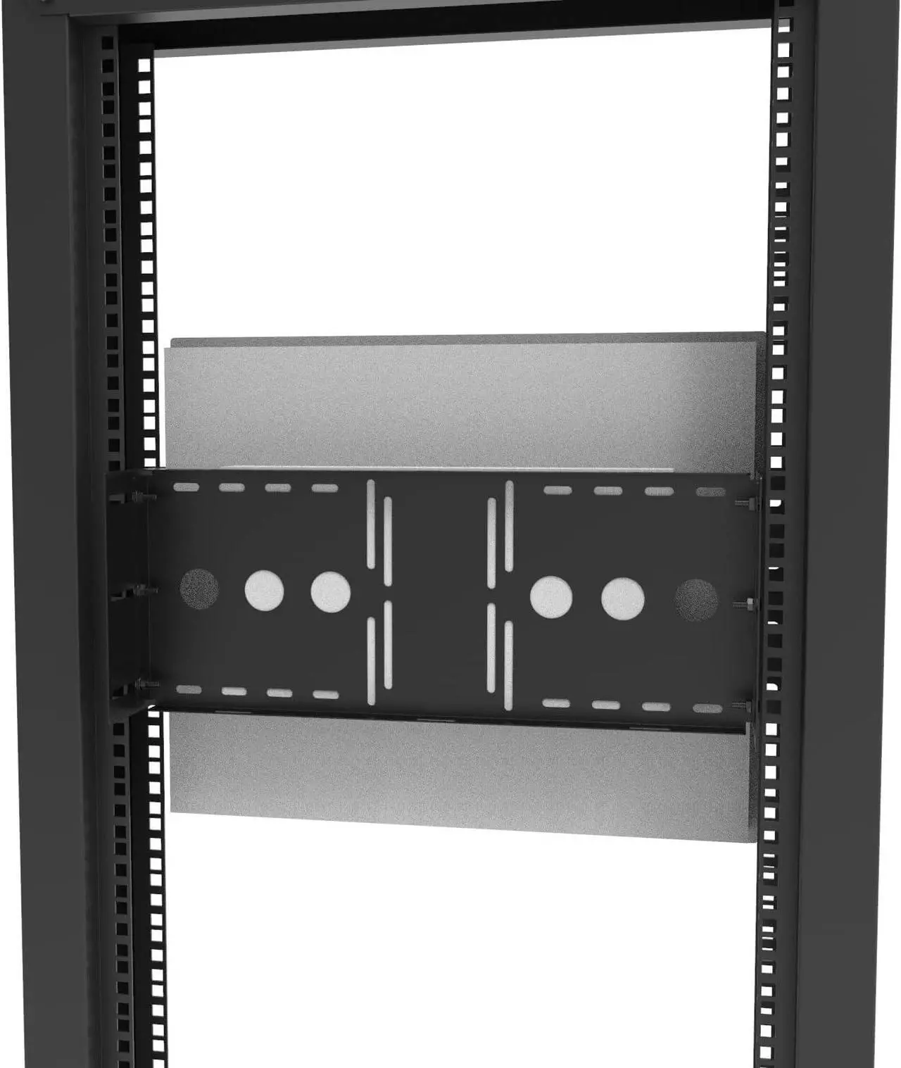 Alt view image 4 of 7 - 4U Universal VESA LCD Monitor Mounting Bracket for 19 inches Server Rack or Cabinet, Black (MMB)