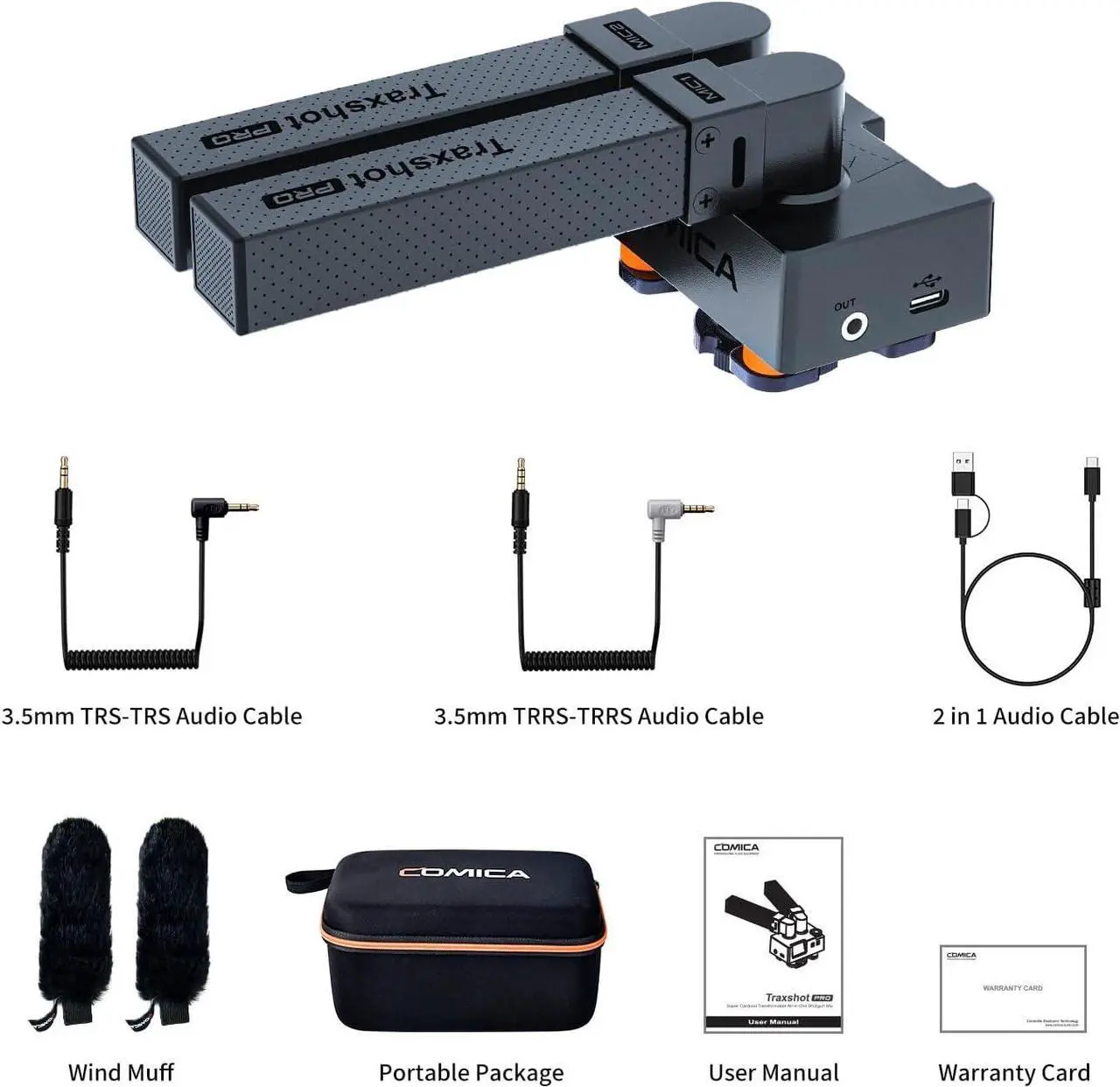 Alt view image 2 of 7 - Traxshot Pro Shotgun Microphone, 3 Pickup Modes, USB C Digital Output, All-in-One Video Microphone for Camera, iPhone, Android Phones, PC- Mic for Video Recording, Vlogging and Interviews
