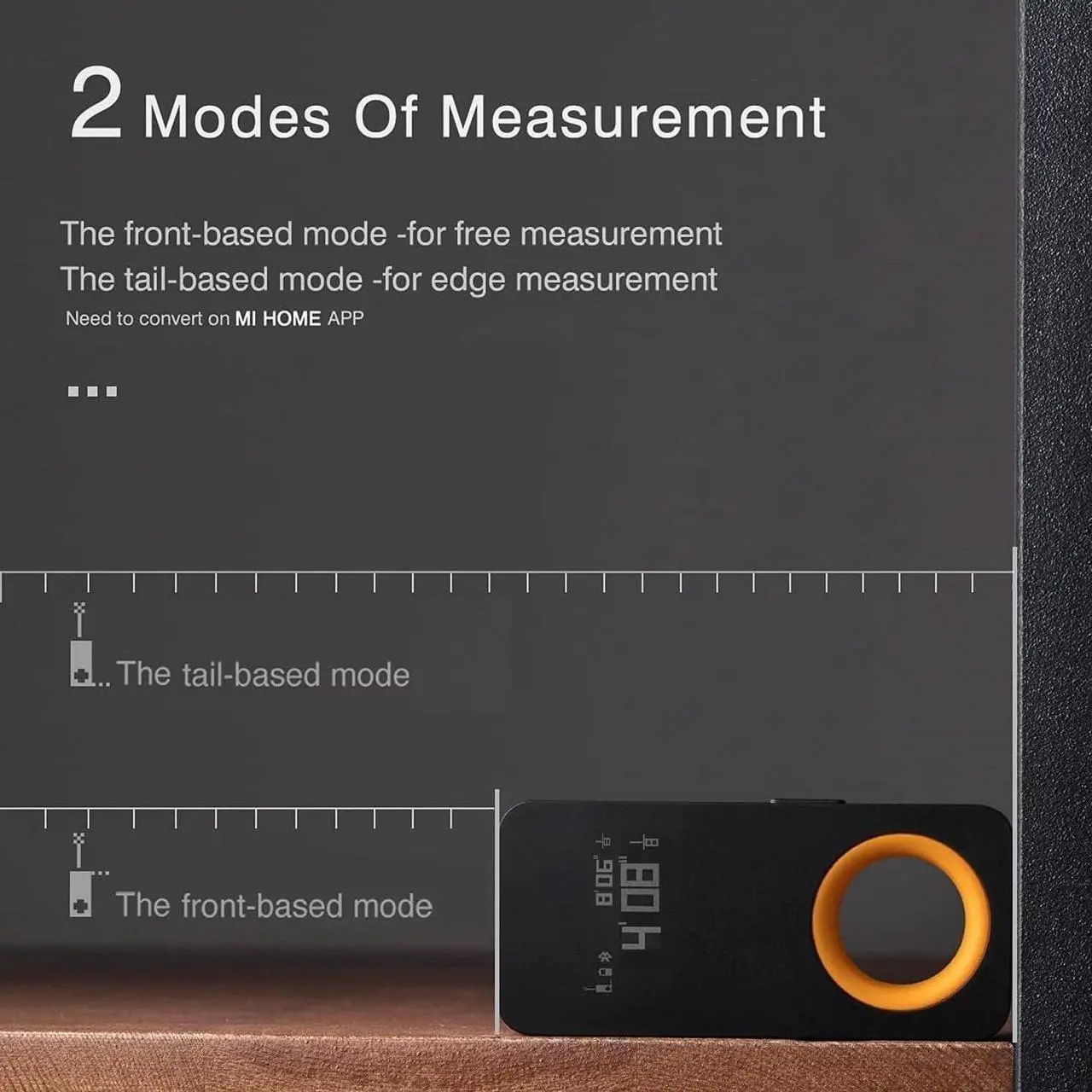 Alt view image 4 of 7 - Laser Measurement Tool with Bluetooth, 98ft Laser Distance Measure, ±1/16-inch Accuracy, 2 Modes of The Measurement, Switchable Units M/Ft+in, Type-C Charging