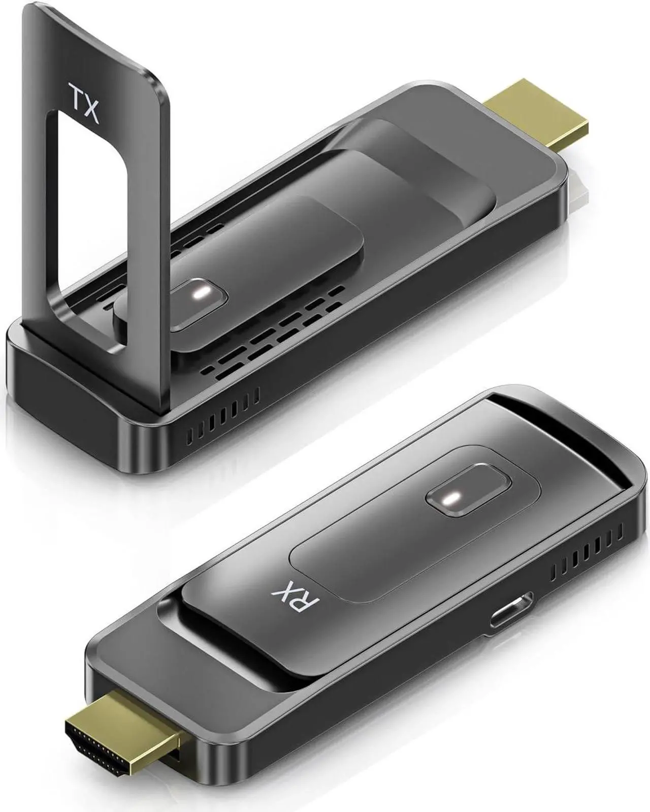 Main image of Wireless HDMI Transmitter and Receiver, Foldable Antenna, Channel Adjustable, 1080P@60Hz, 5G Stream Video & Audio HDMI Extender for Laptop, Camera, TV Box to Monitor, Projector, TV - 165FT/50M