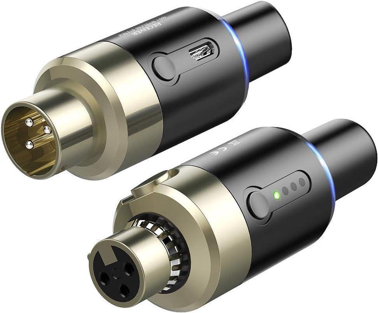 Alt view image 4 of 7 - 5.8 Ghz Wireless Microphone Transmitter Receiver Plug-on XLR Microphone Wireless System for Dynamic Microphone, Audio Mixer, DSLR Camera, PA System