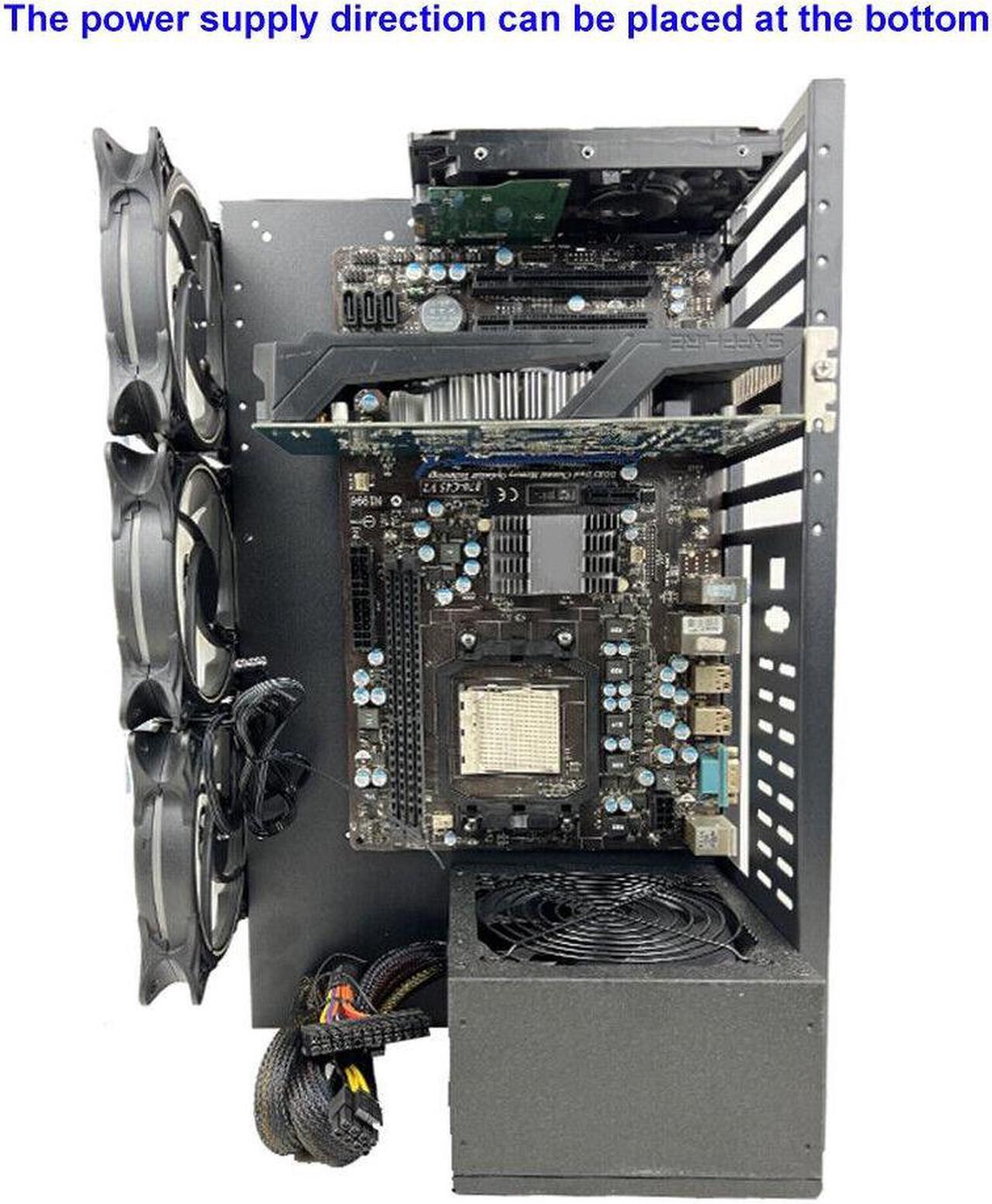 Alt view image 4 of 7 - Open Air Graphics Card Bracket 4 GPU Computer Chassis Mining Rig Frame Cas